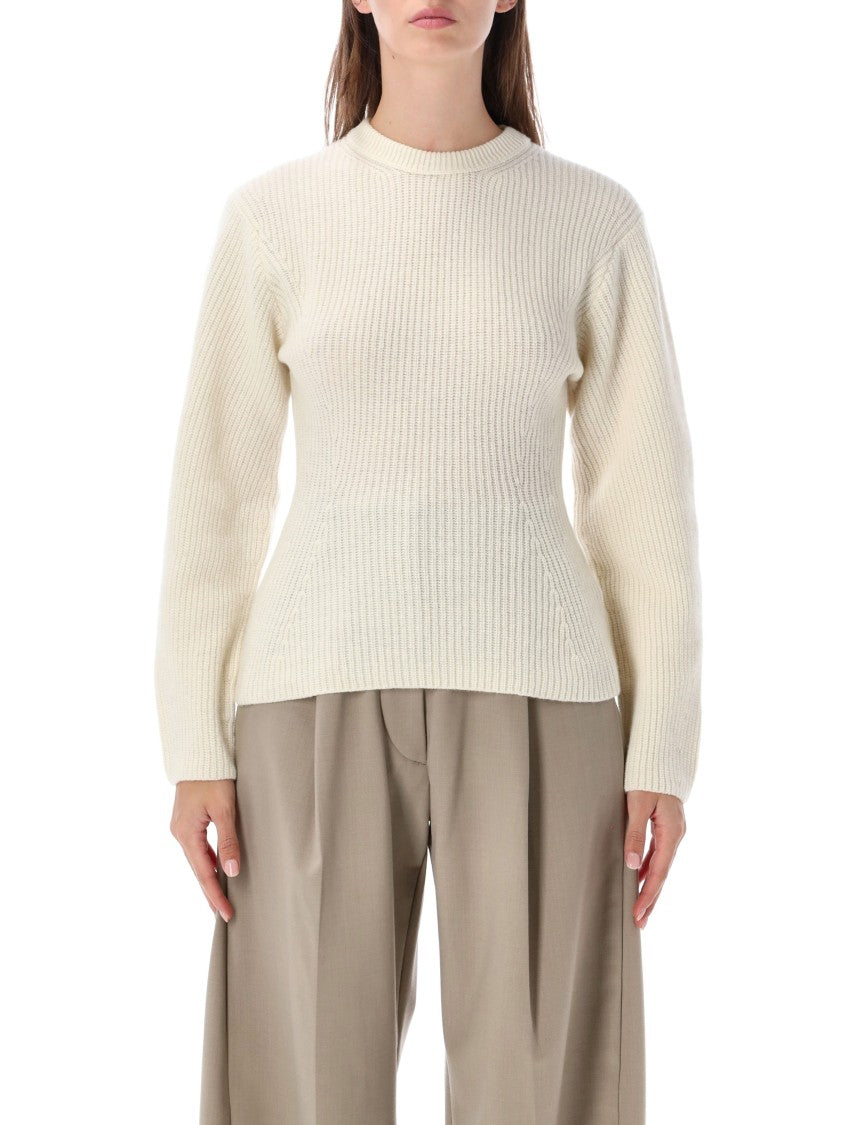 The Latest Elodie Kirman Ribbed Knit Crewneck Sweater