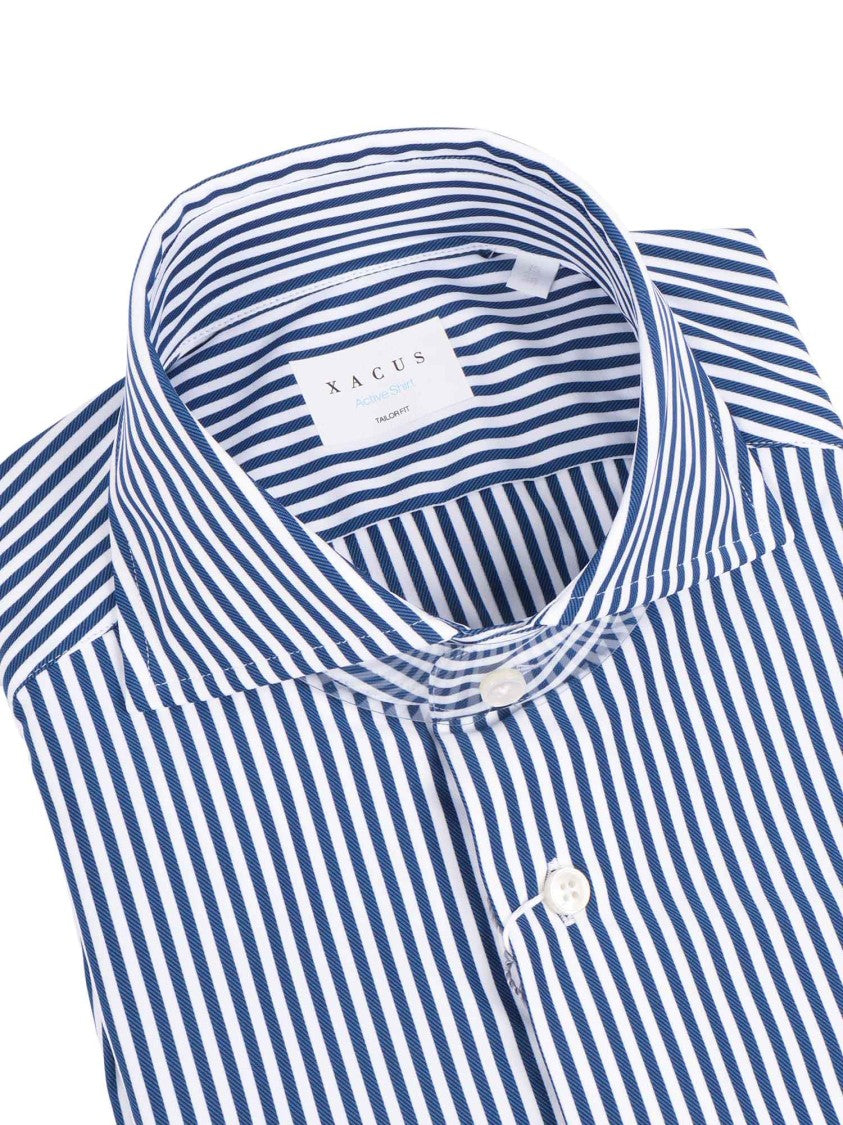 Xacus Vertical Striped Dress Casual Shirt