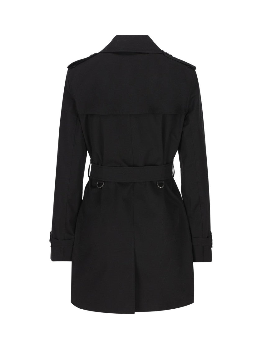 Burberry Mid-Thigh Trench Coat With Double-Breasted Front
