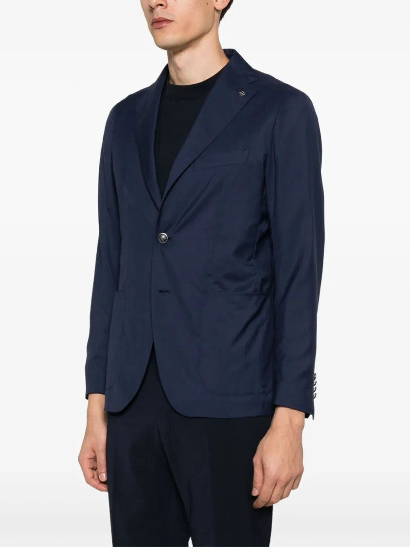 Tagliatore Tailored Blue Wool Blazer