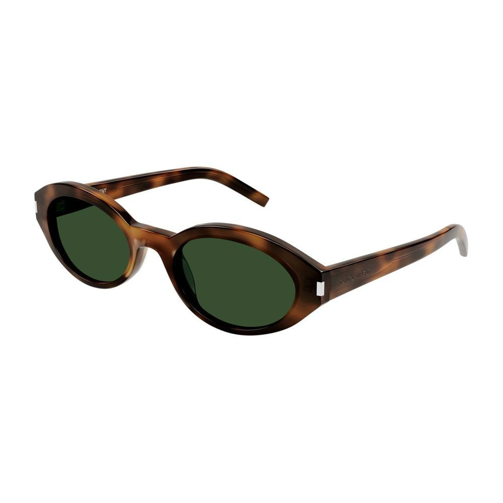 Saint Laurent Sl 567 Linea Corner Angle Oval Havana Acetate Sunglasses