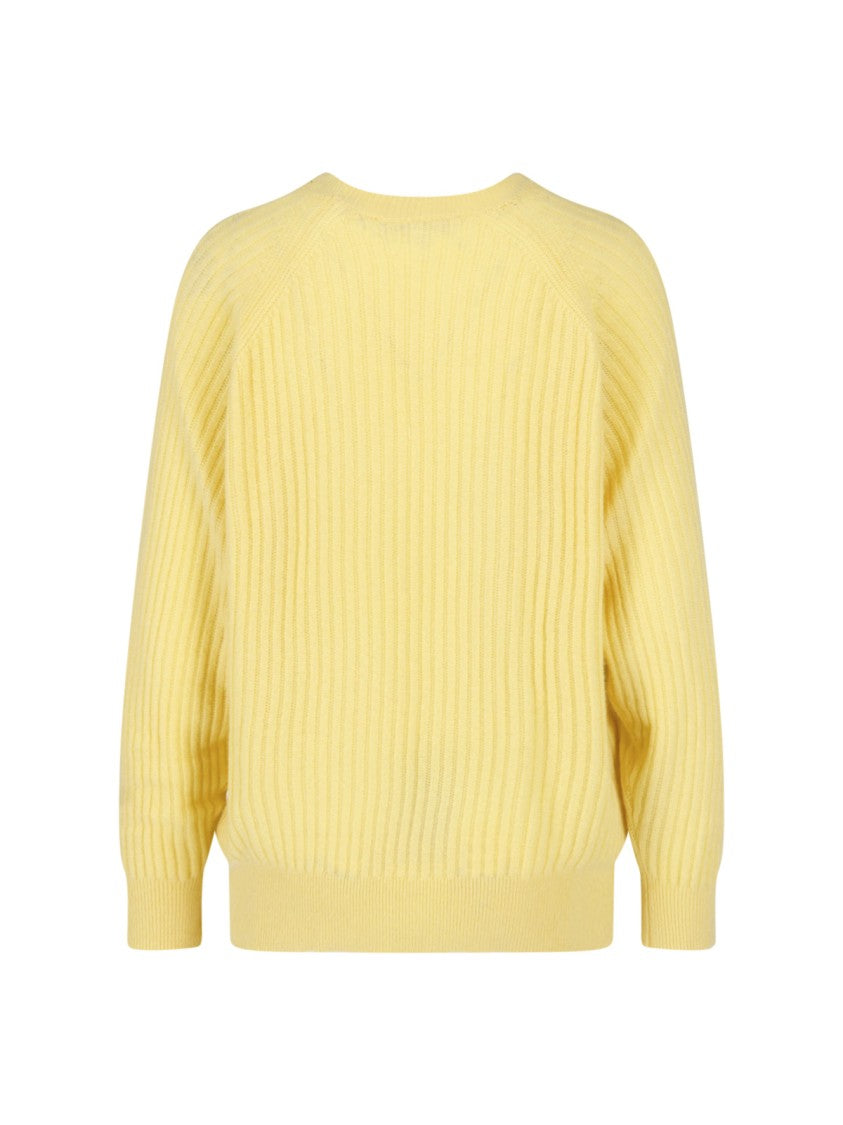 Frame Yellow Cashmere The Sunbeam Ribbed Sweater