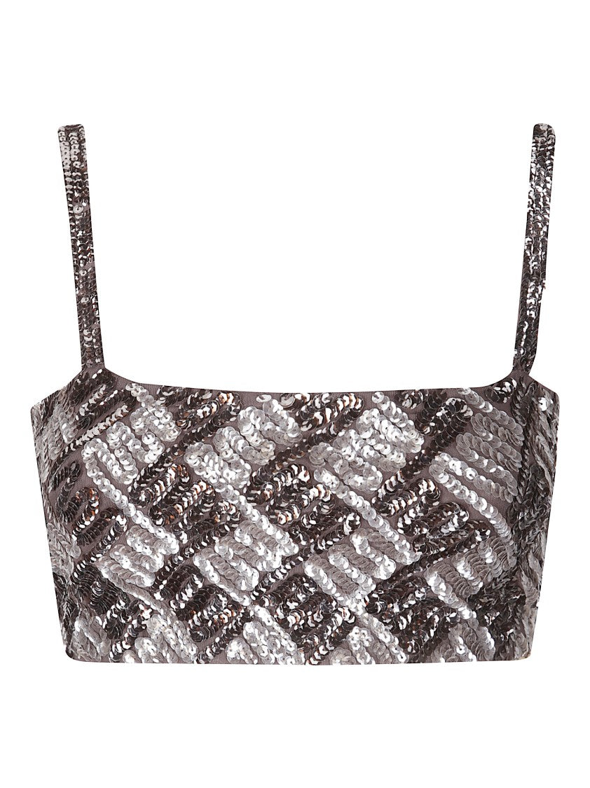 P.A.R.O.S.H. Geometric Sequined Micro Top