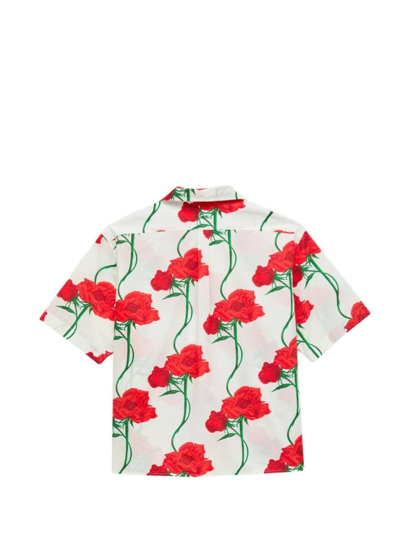 Kenzo Beige Silk And Nylon Button Shirt
