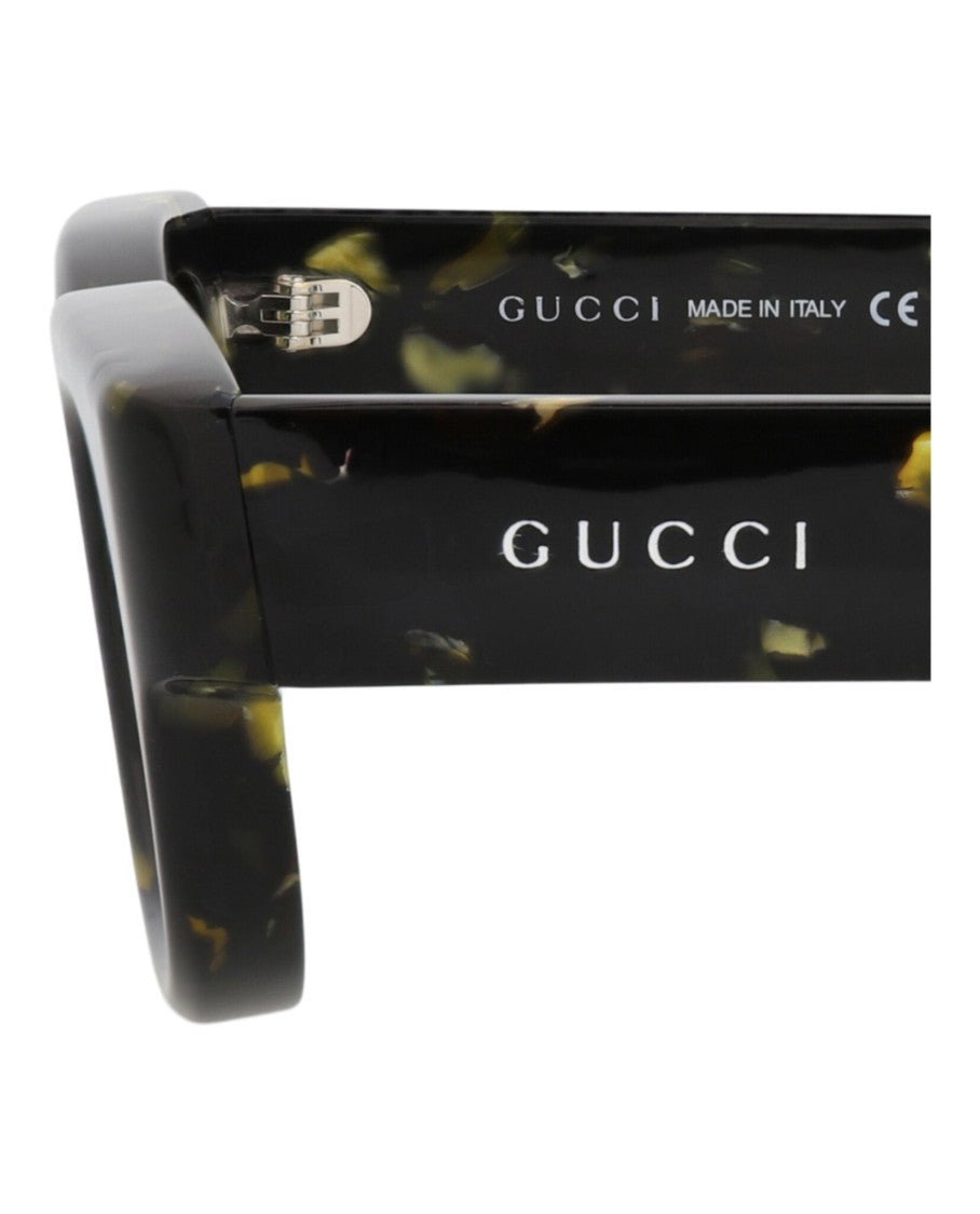 Gucci Square-Frame Recycled Acetate Sunglasses With Tortoiseshell Detail