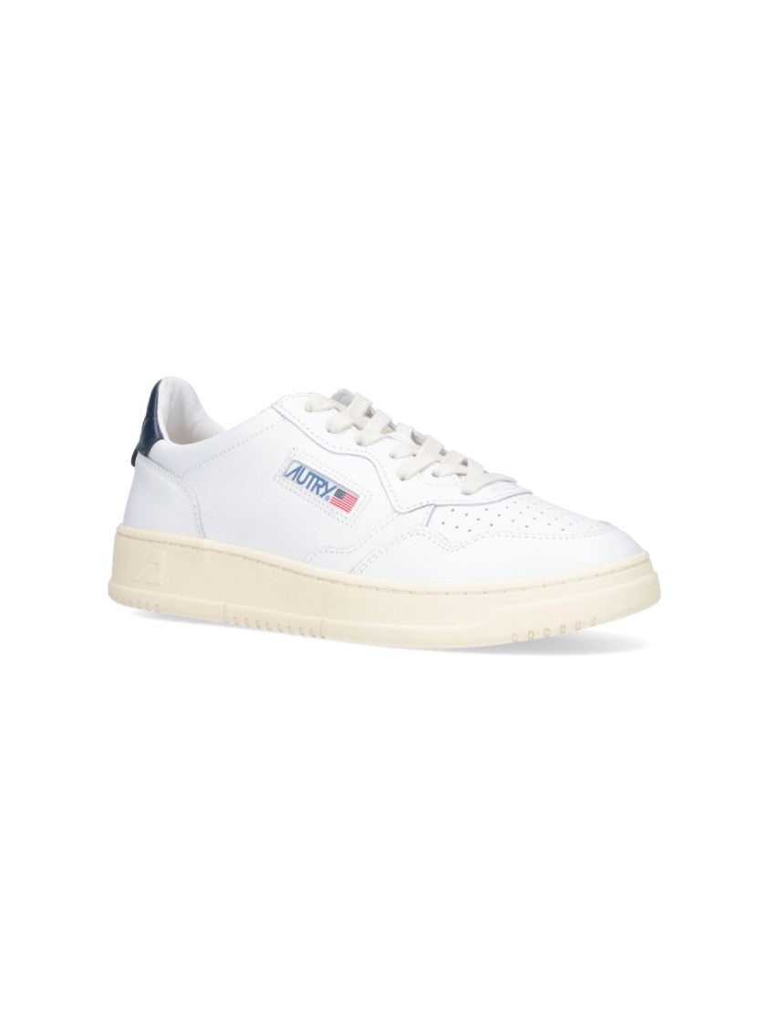 Autry White Medalist Leather Sneakers