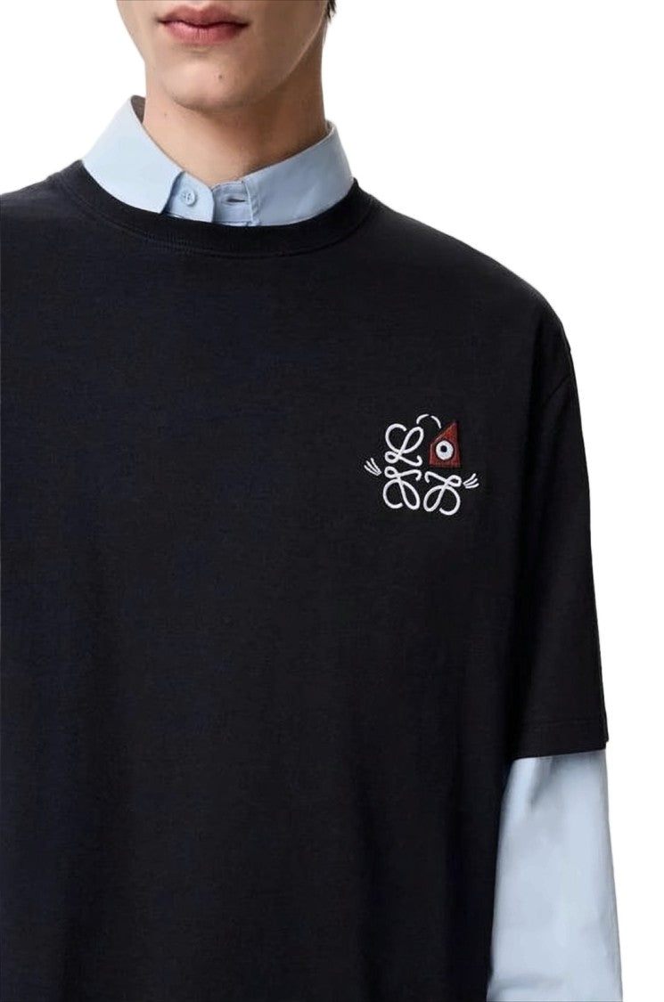 Loewe Relaxed Fit Black Cotton T-Shirt