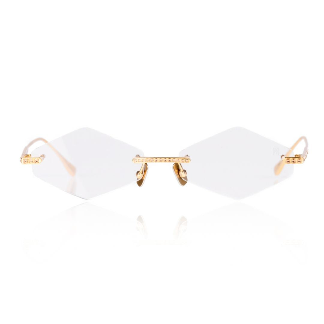 Anna-Karin Karlsson Crystal Optical 2.0 - Triangle Rimless Triangle Sunglasses With Gold-Tone Bridge