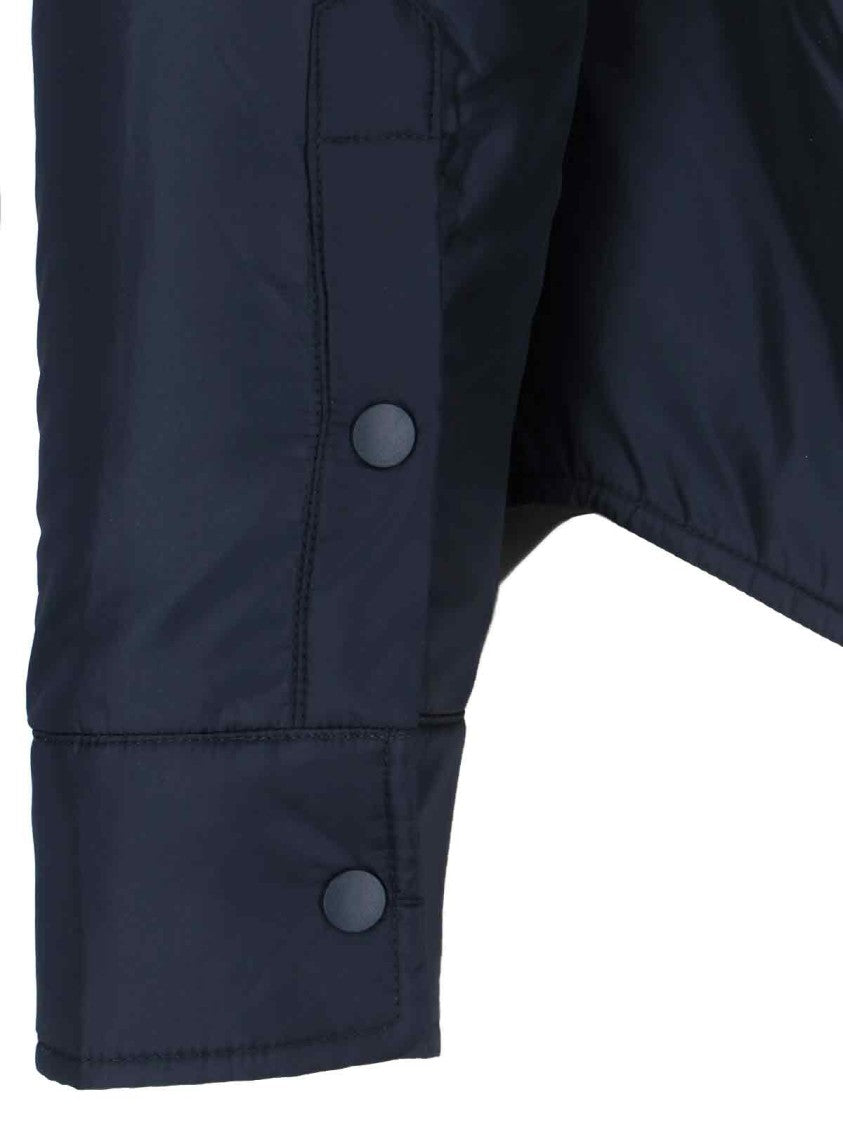 Aspesi Navy Blue Re-Shirt Nylon Casual Shirt