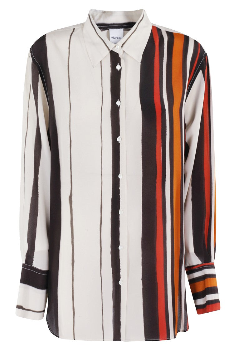 Aspesi Multicolored Silk Shirt