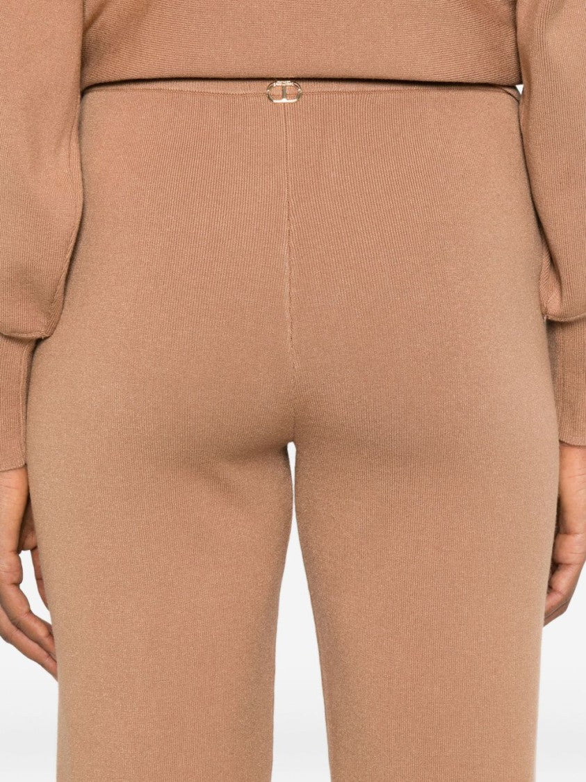 Twin-Set Relaxed Fit Trousers With Drawstring Waist