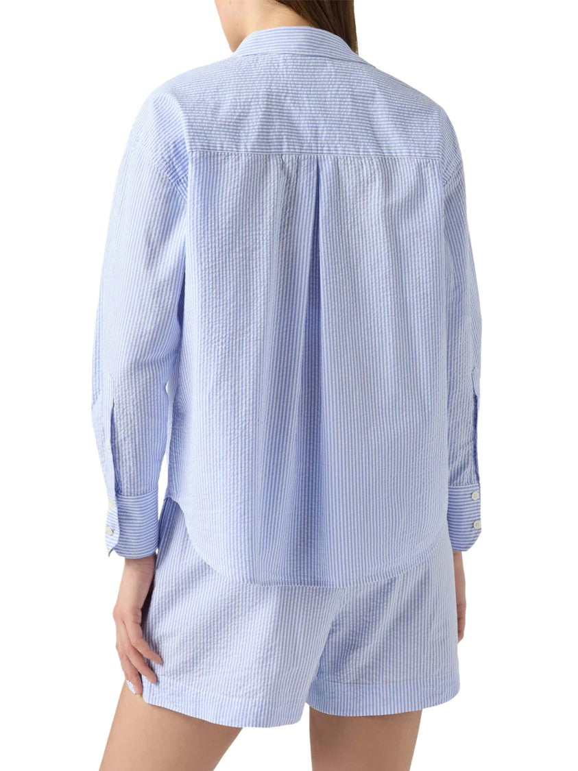 Mc2 Saint Barth Relaxed Fit Seersucker Stripe Shirt