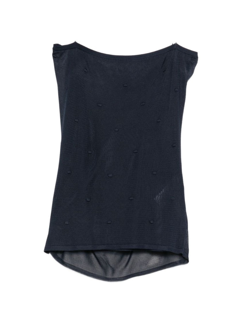 Jacquemus Blue Polka Dot Spaghetti Strap Top