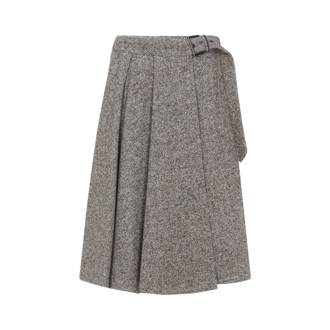 Brunello Cucinelli A-Line Skirt With Structured Pleats