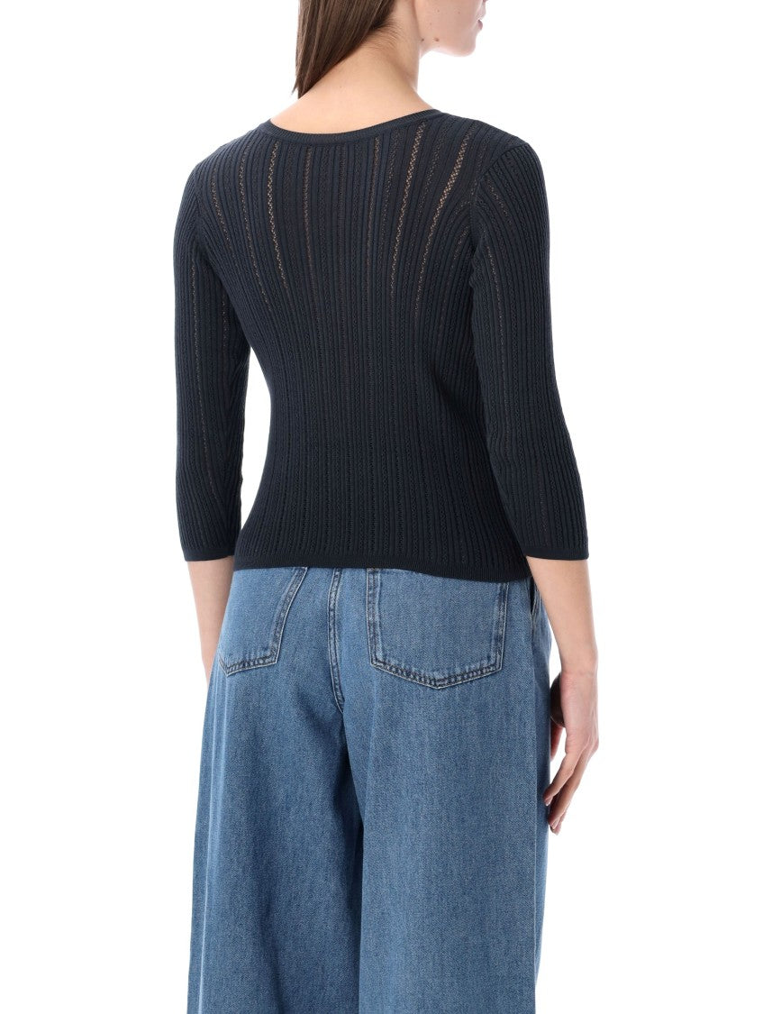 Sessùn Alencar Reversible Traforato Cotton Sweater