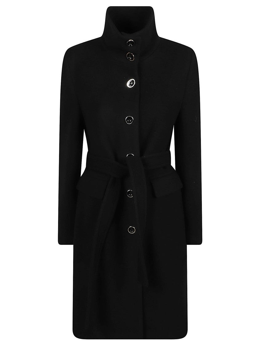 Pinko Tailored Black Wool Blend Citiso Coat