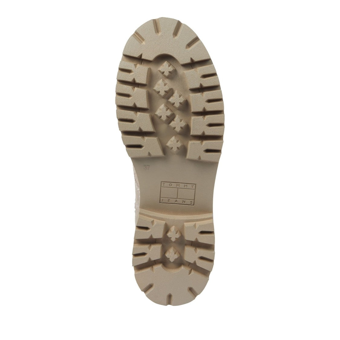 Tommy Jeans Beige Urban Lace-Up Chunky Rubber Sole Suede Boots