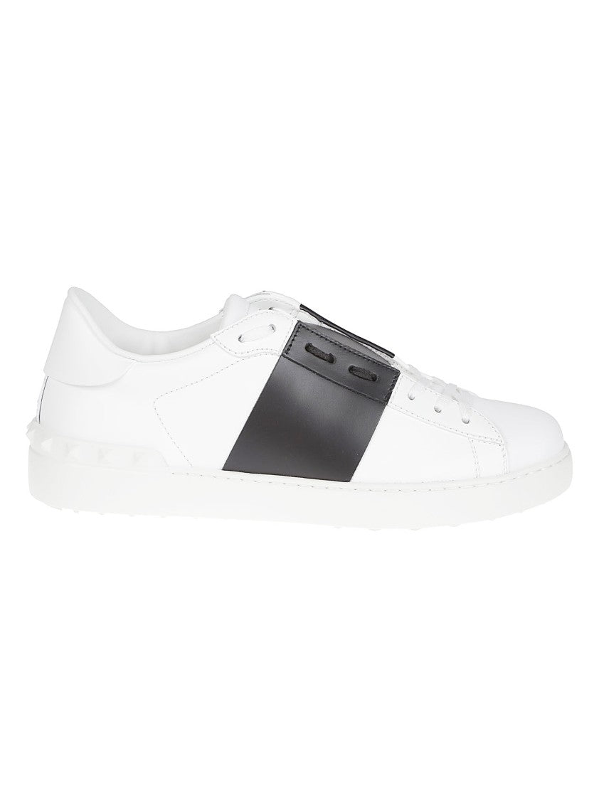 Valentino Garavani Low-Top White Sneakers With Contrasting Band
