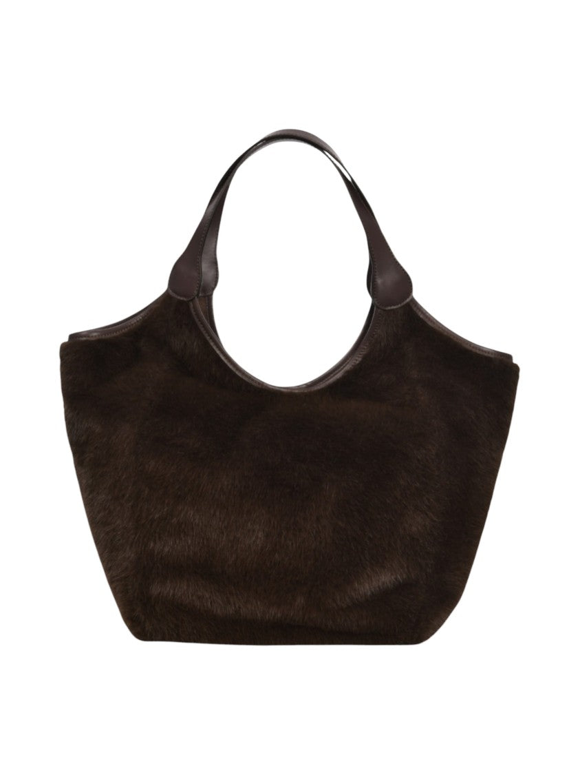 Gran Sasso Plush Faux-Fur Shopper Tote Bag