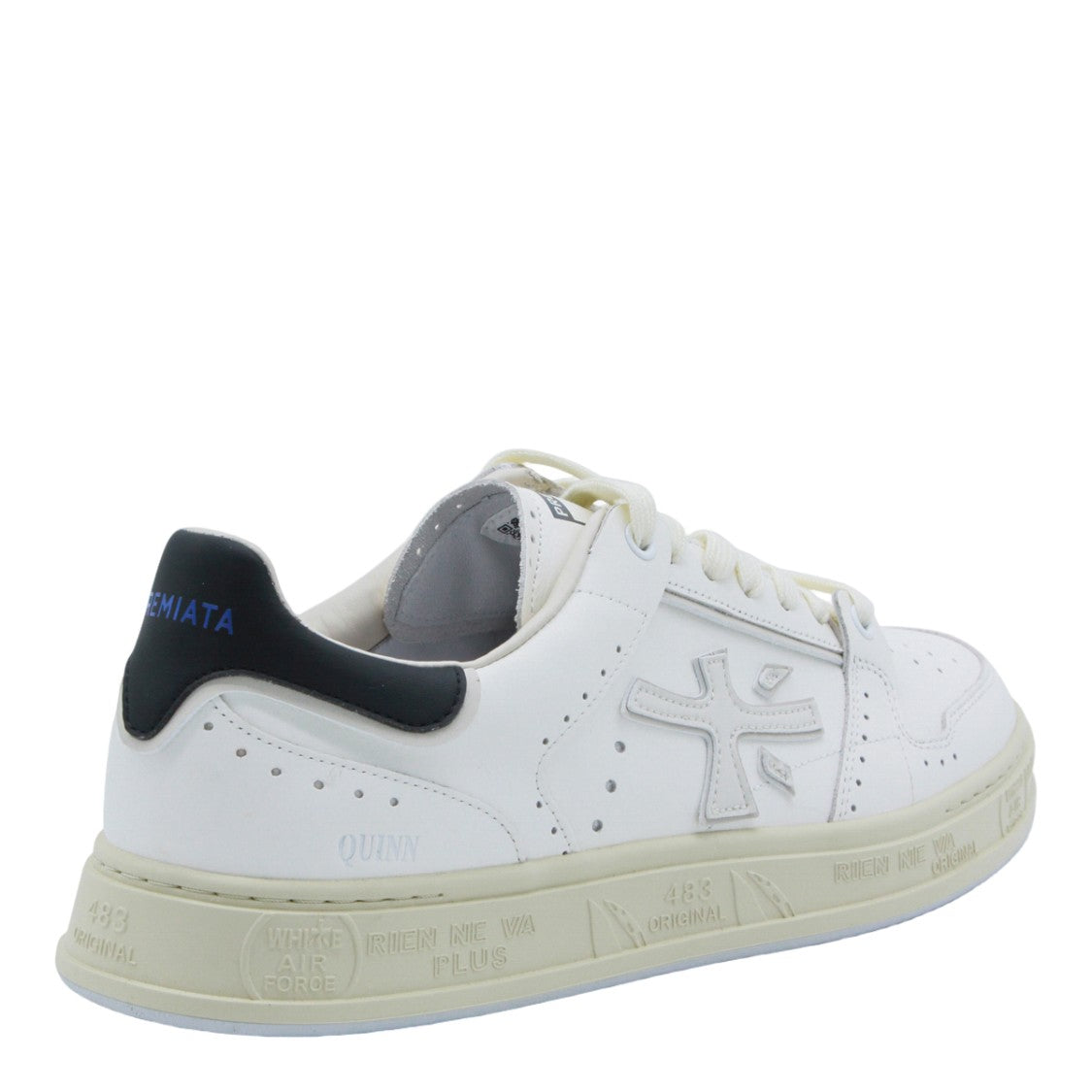 Premiata Low-Top Leather Sneakers With Perforated Upper