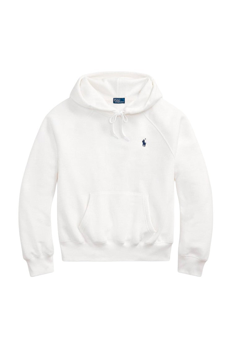 Polo Ralph Lauren White Drawstring Pony-Logo Hoodie