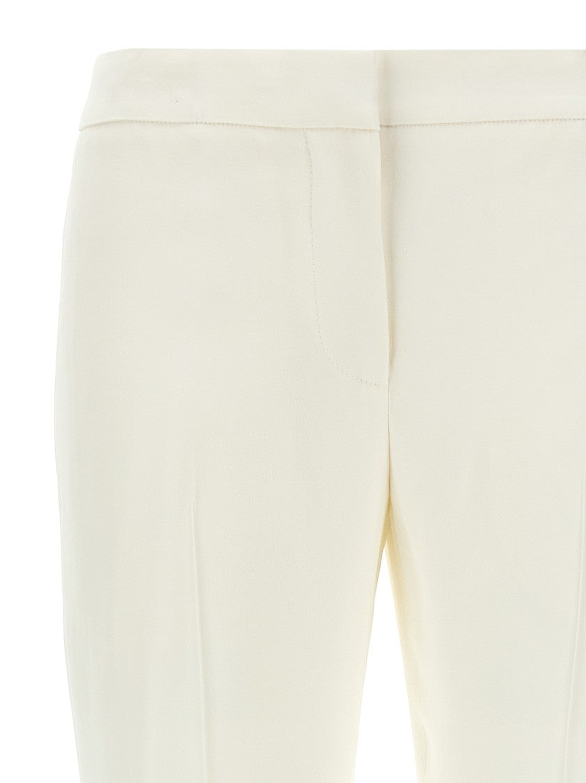 Mcqueen Straight-Fit Crepe Pants With Ironed Front Crease And Pockets