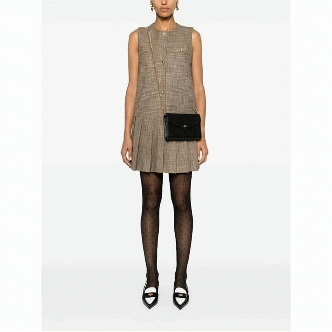 Gucci Embossed Leather Crossbody Bag With Gold-Tone Hardware