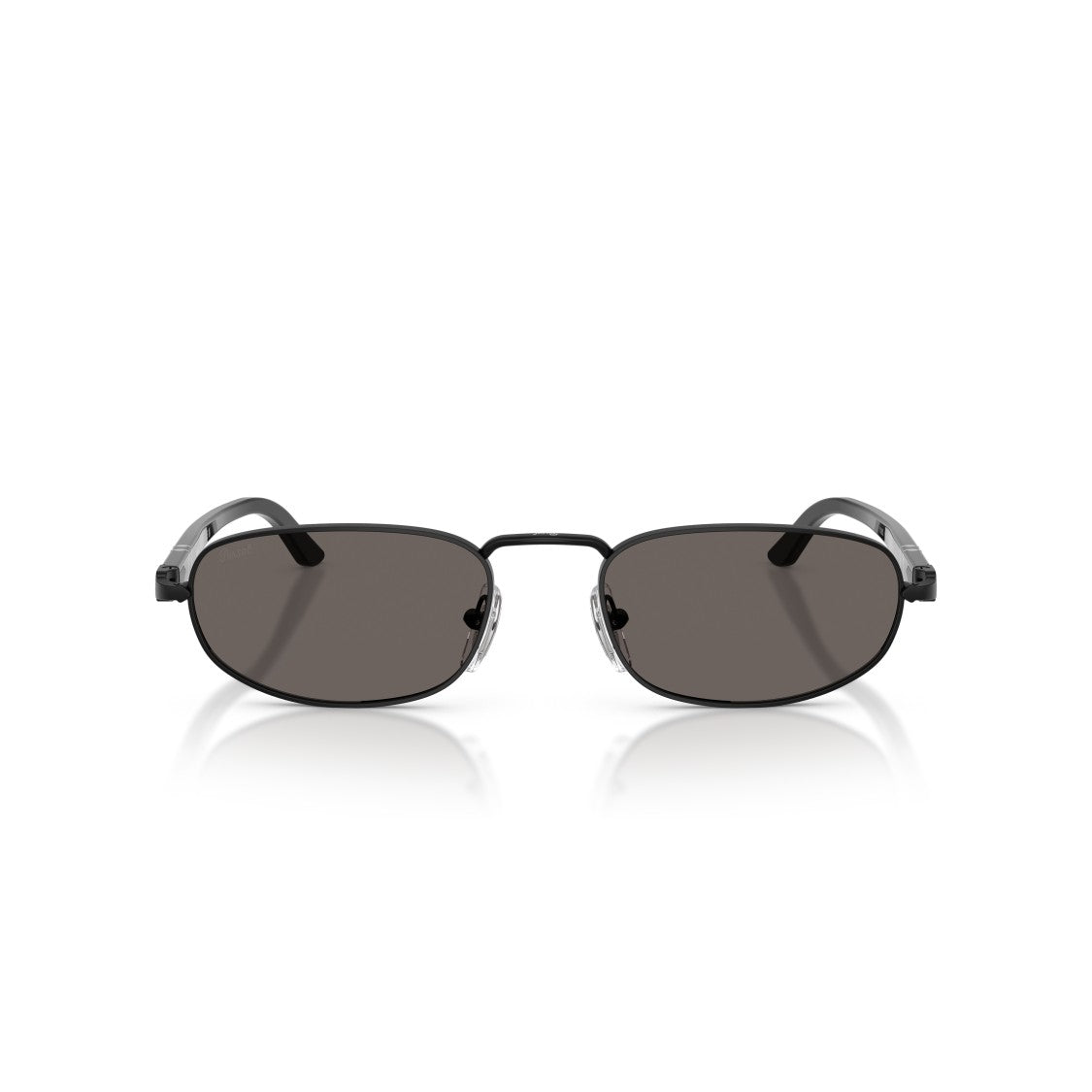 Persol 0Po1028s Oval Metal Frame Sunglasses With Dark Lenses