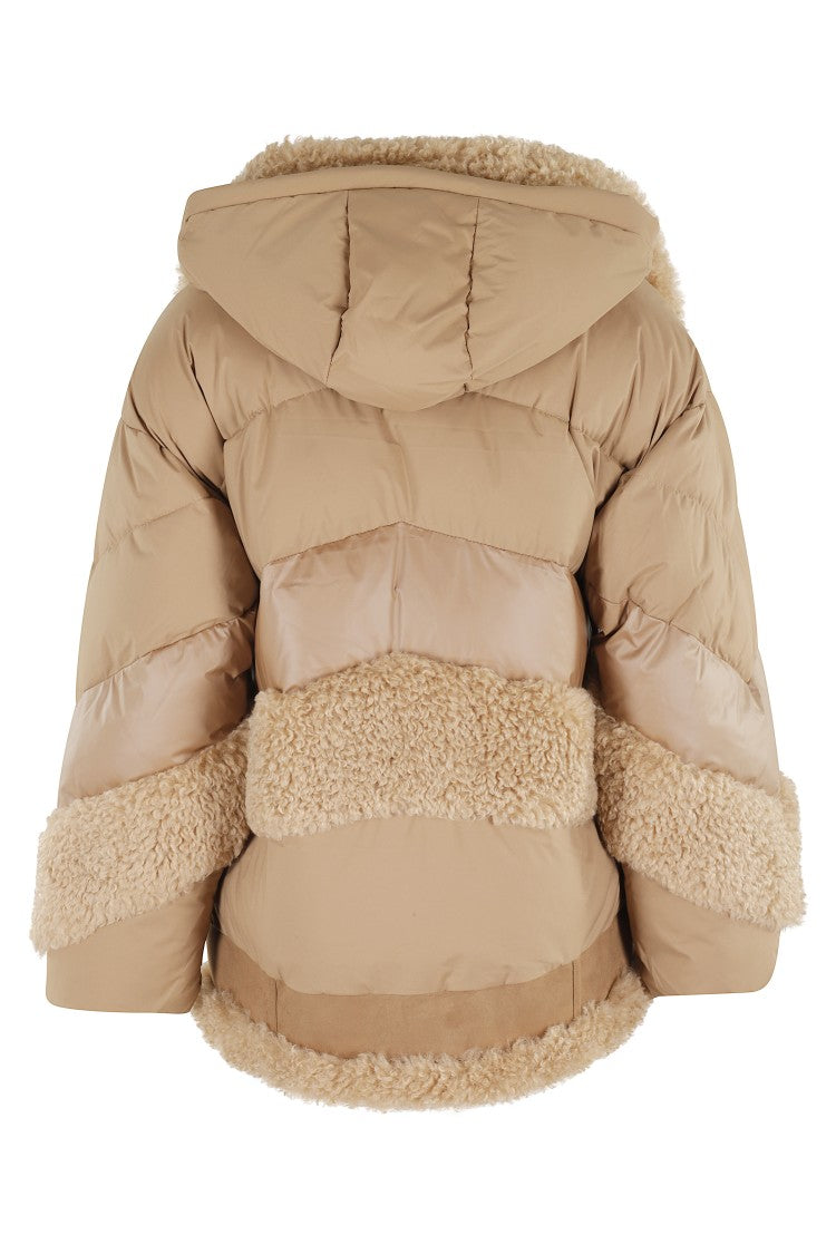 Vegancode Caramel Puffer Coat With Hood