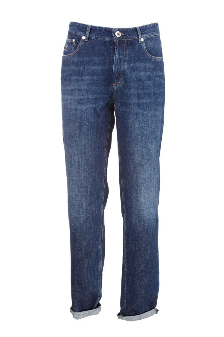 Brunello Cucinelli Medium Blue Denim Pants