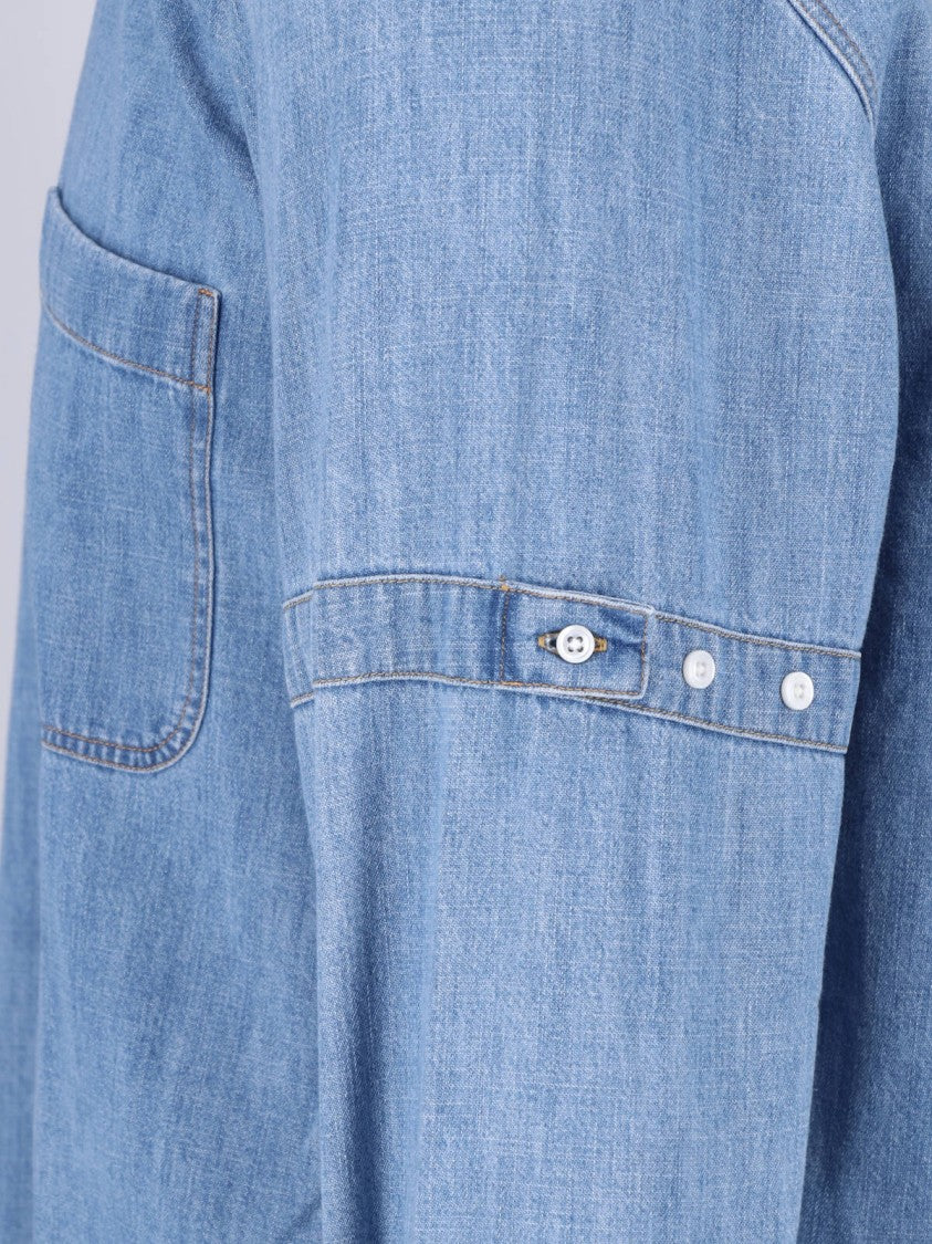 Thom Browne Light Blue Armband Cotton Shirt