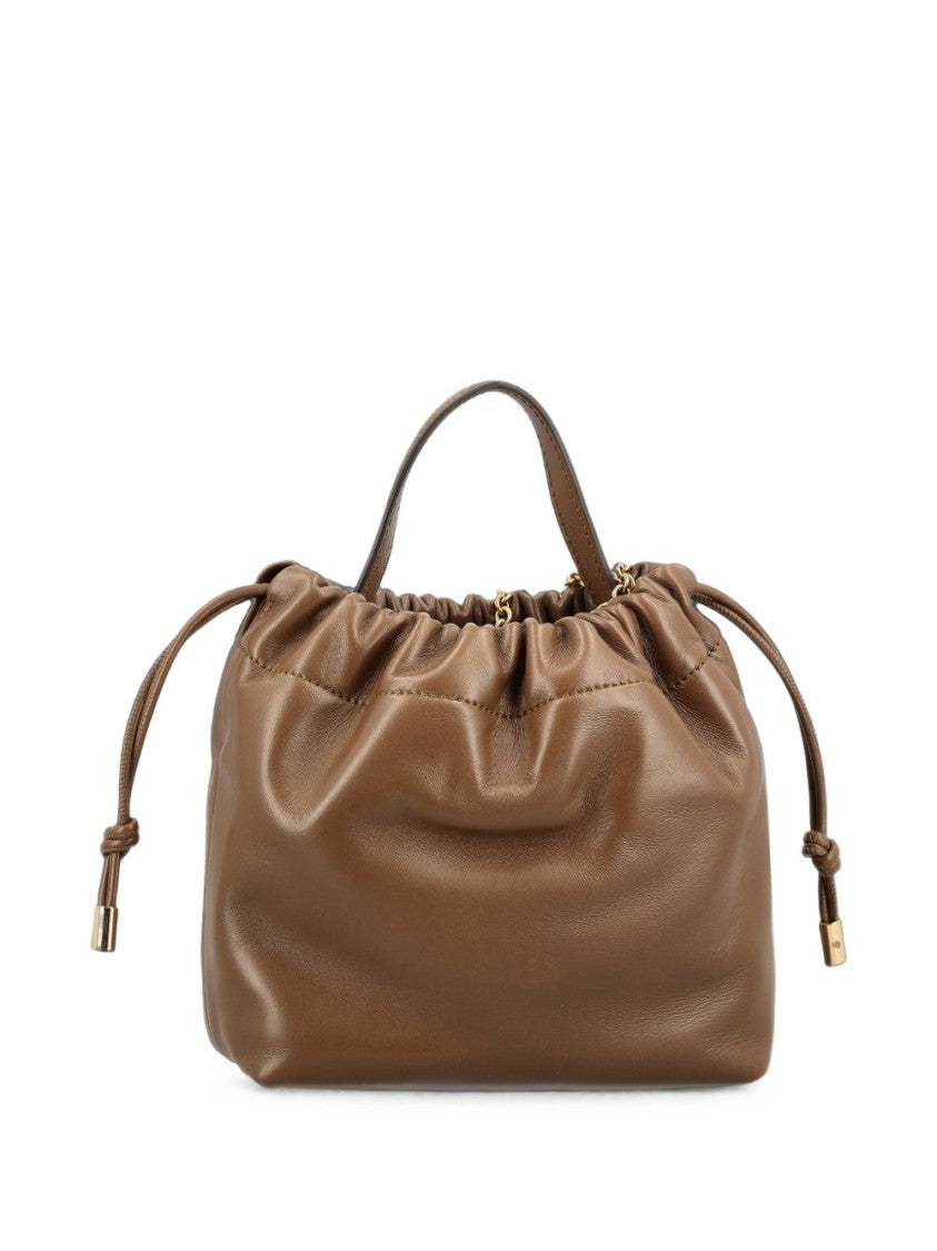 Chloé Brown Slouchy Drawstring Leather Handbag