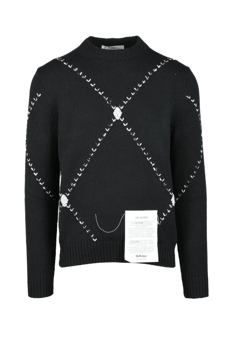 Raw Diamond By Ballantyne Cashmere Sweater - Black