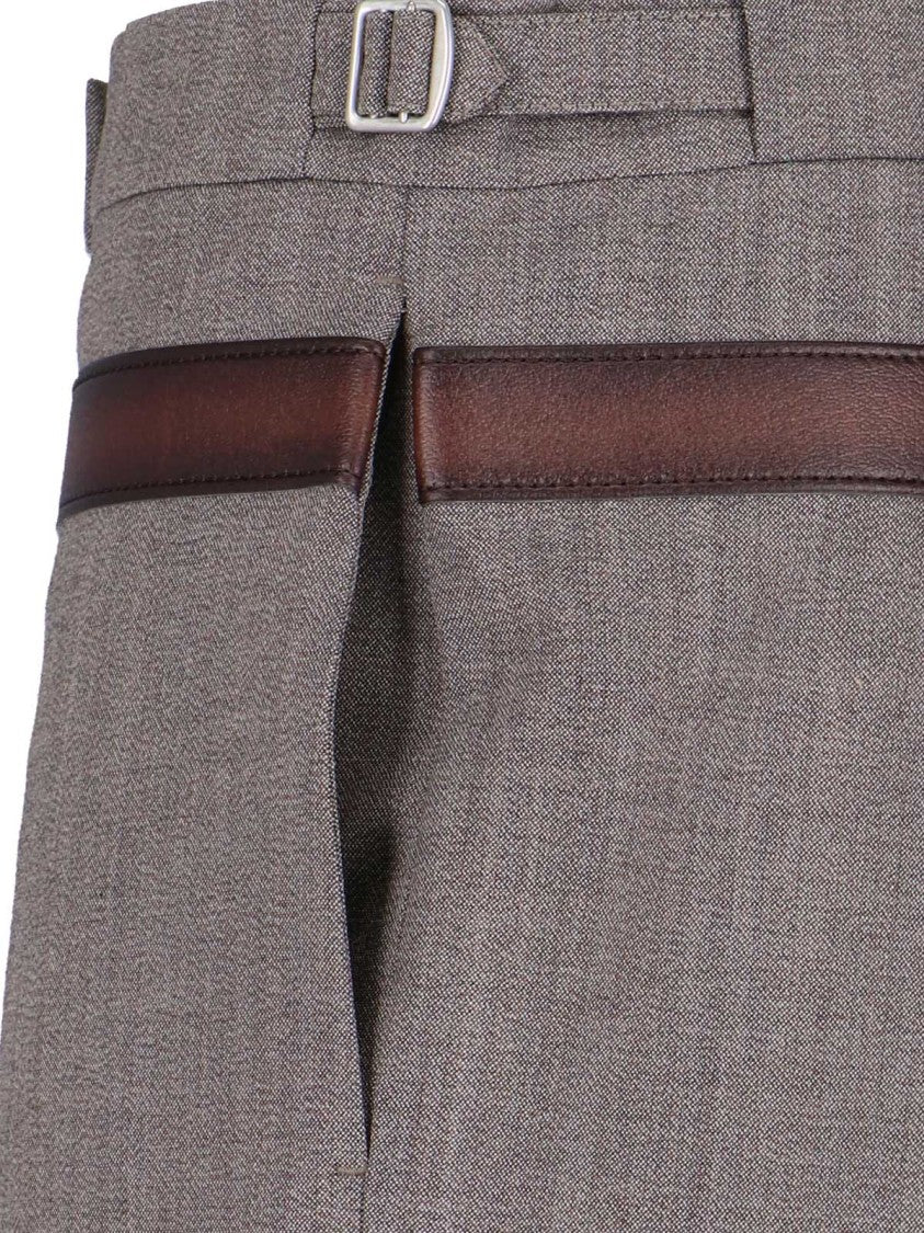 Prada Pants With Trompe-L'œil Belt – Brown