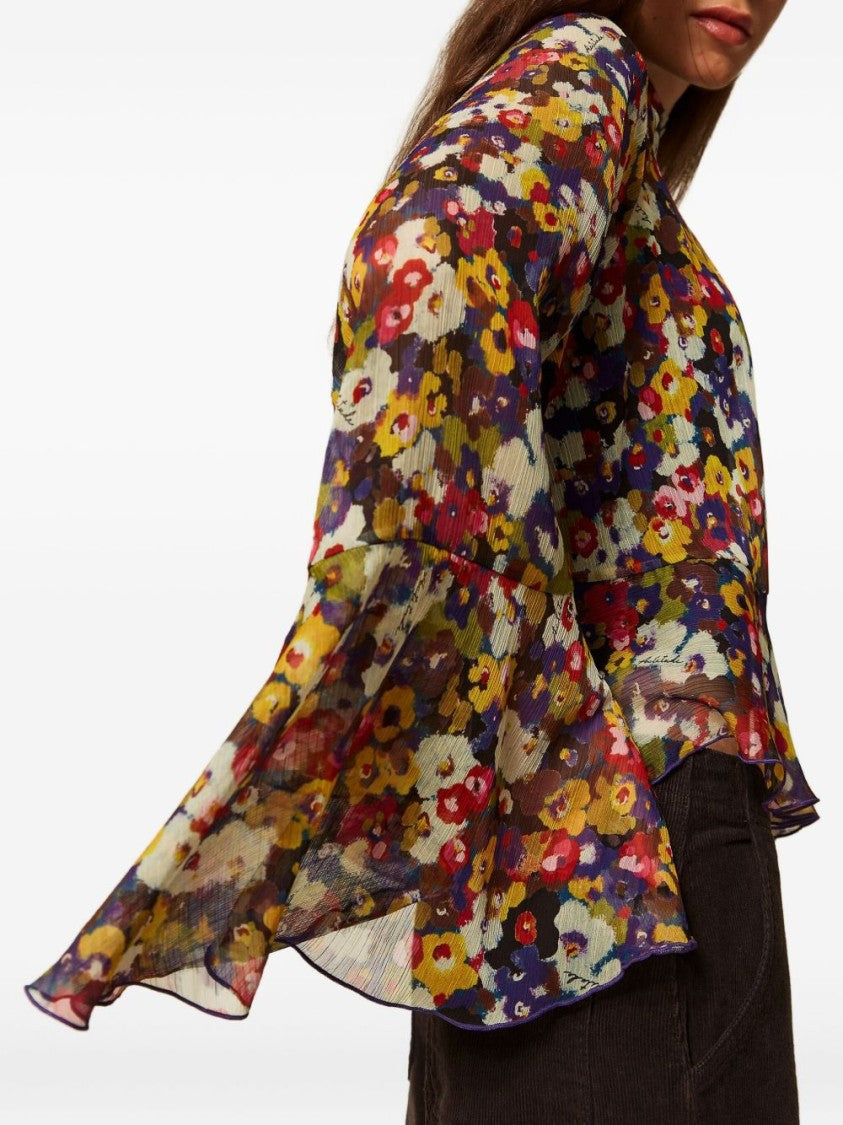 Twin-Set Flowy Floral Print Blouse