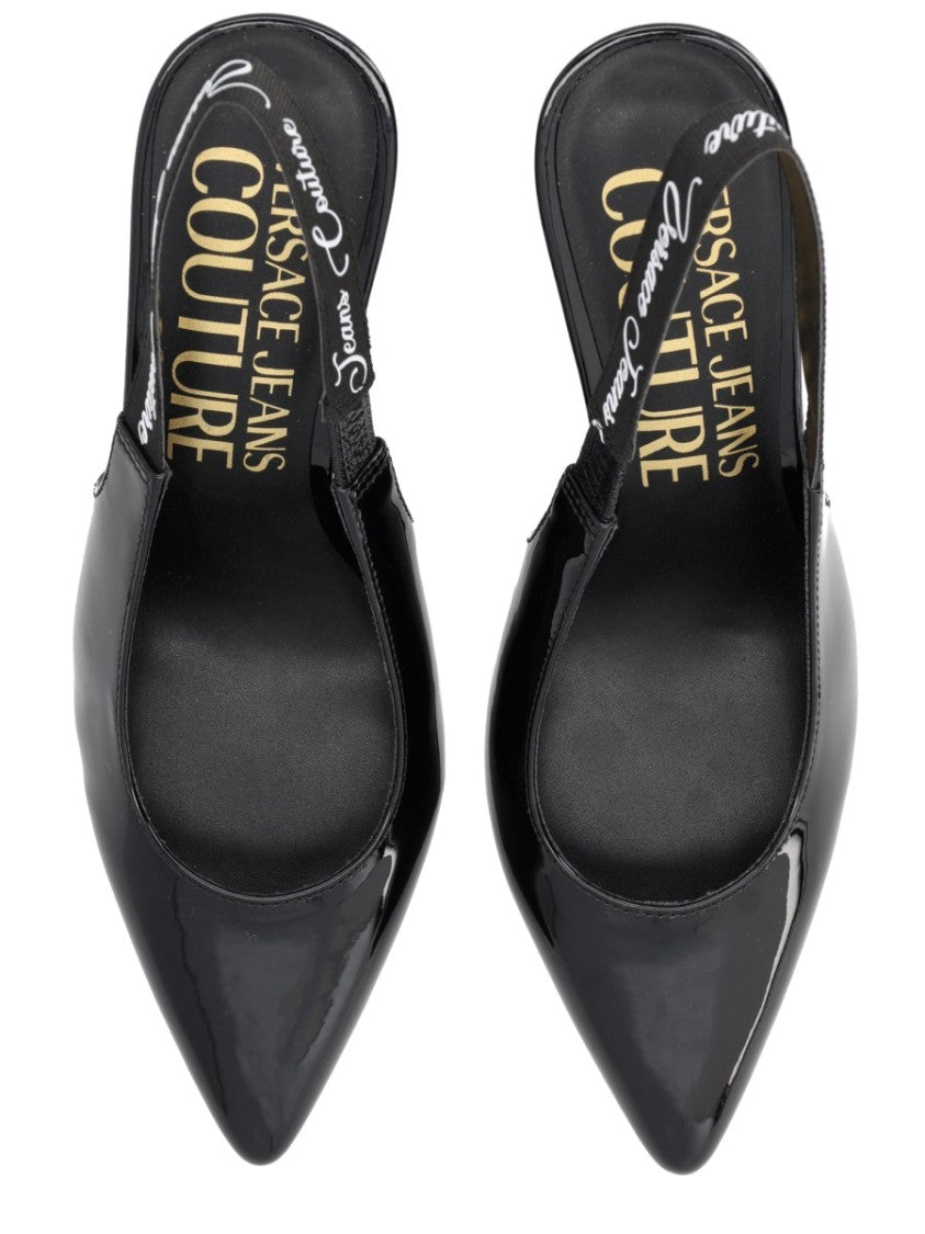 Versace Jeans Couture Pointed Toe Pumps With Slingback Strap