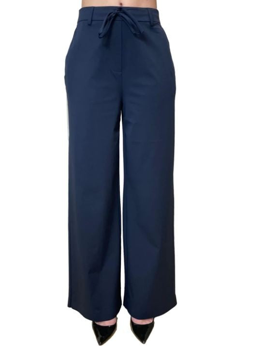 Max Mara Wide-Leg Technical Jersey Trousers With Adjustable Waistband