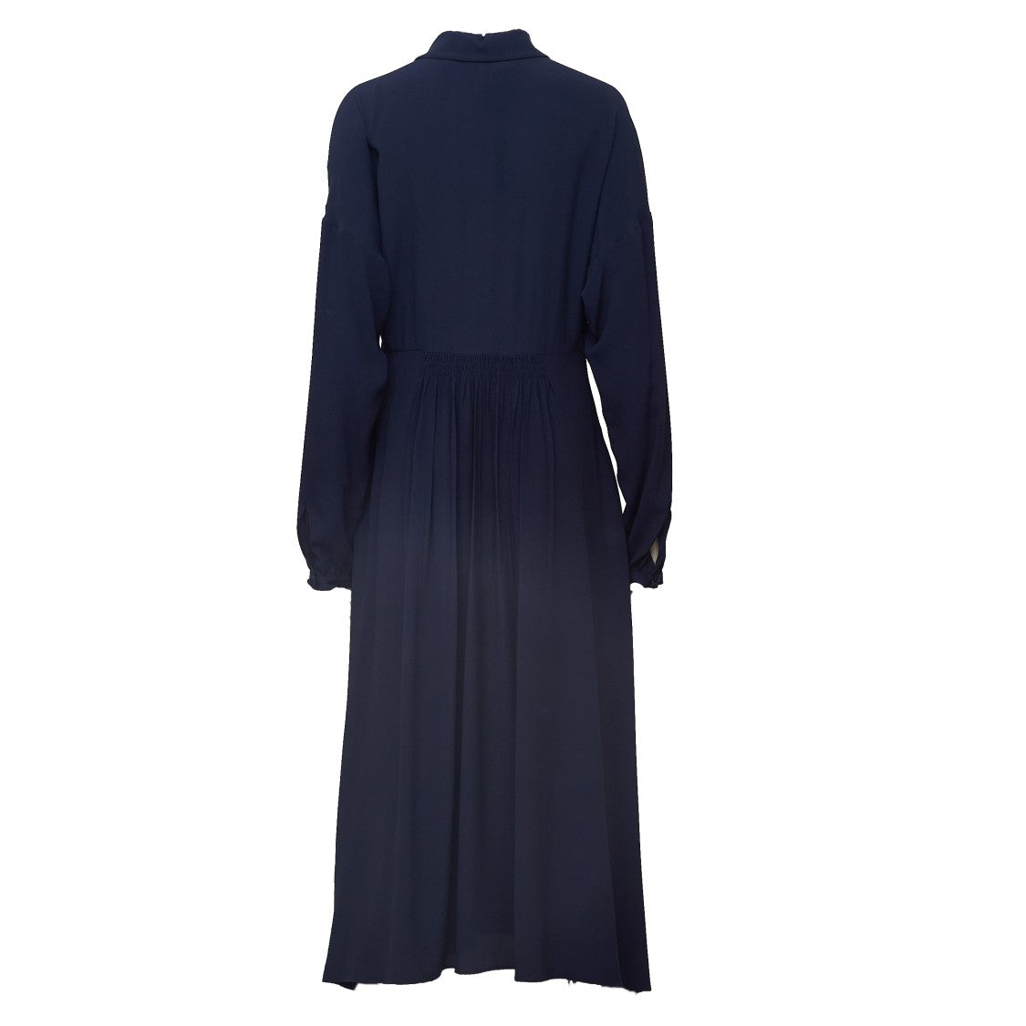 N°21 Gathered Waist Midi Dress With Classic Collar