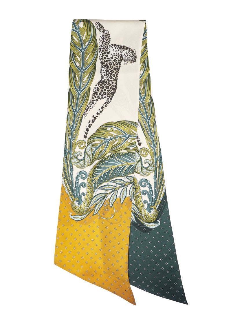 Ferragamo Silk Scarf With Leopard Motif