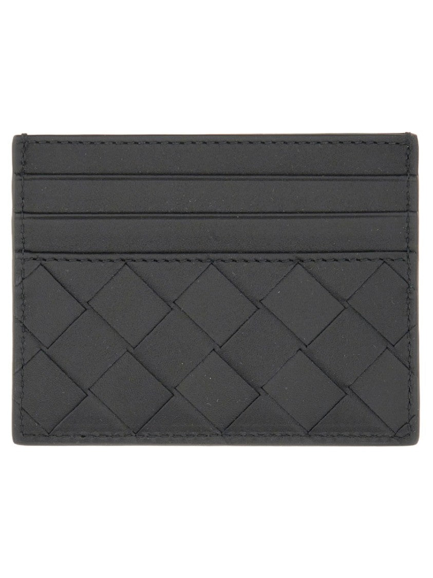 Bottega Veneta Woven Calfskin Credit Card Holder