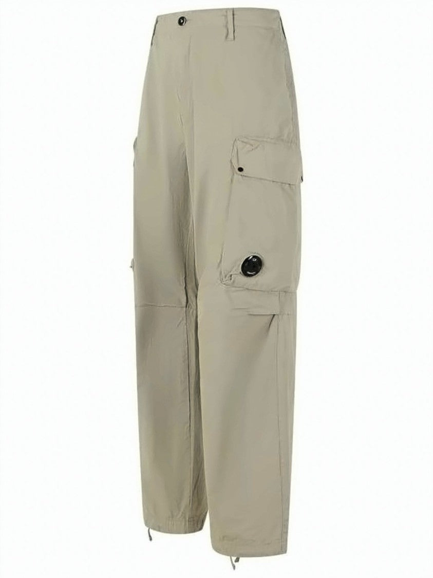 C.P. Company Relaxed Fit Straight Pants With Flap Pockets And Adjustable Hem