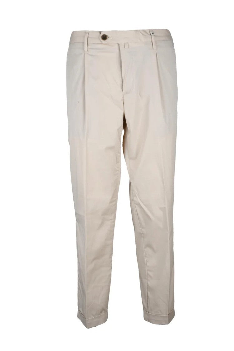 Myths Cotton Blend Pants - Cream
