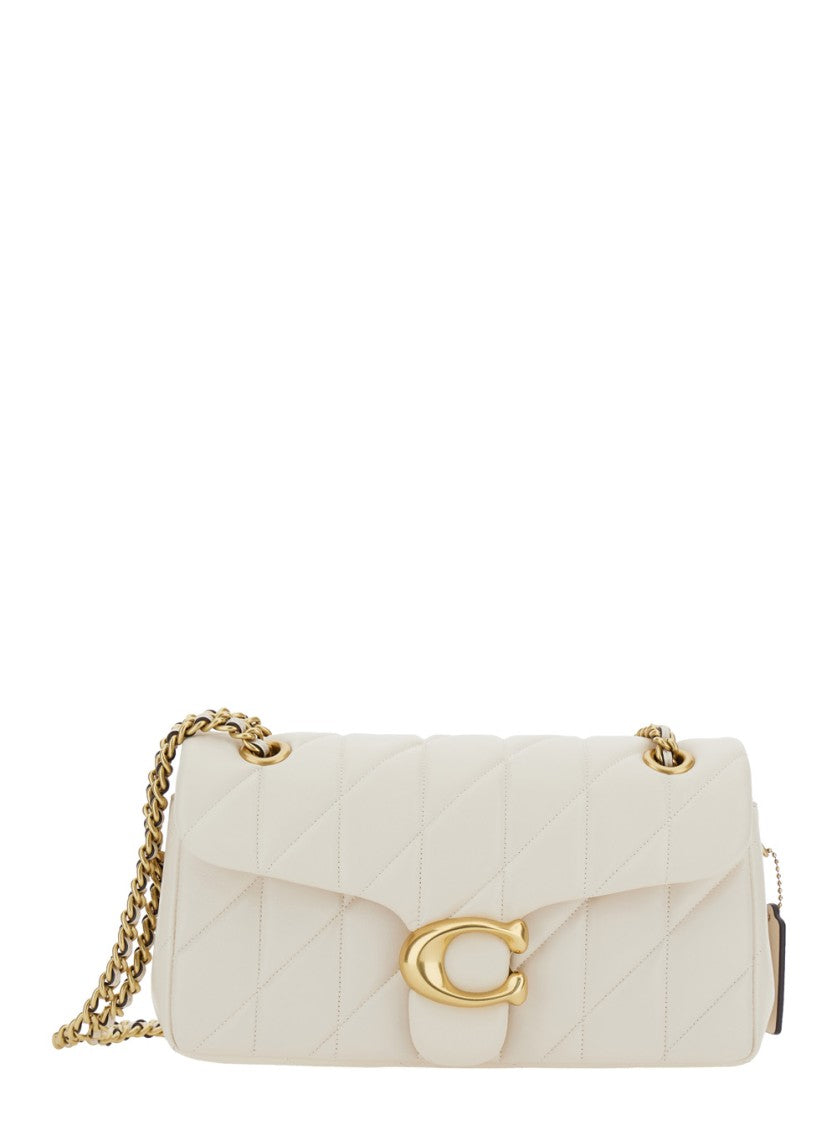 Coach Tabby 26' White Quilted Crossbody Bag