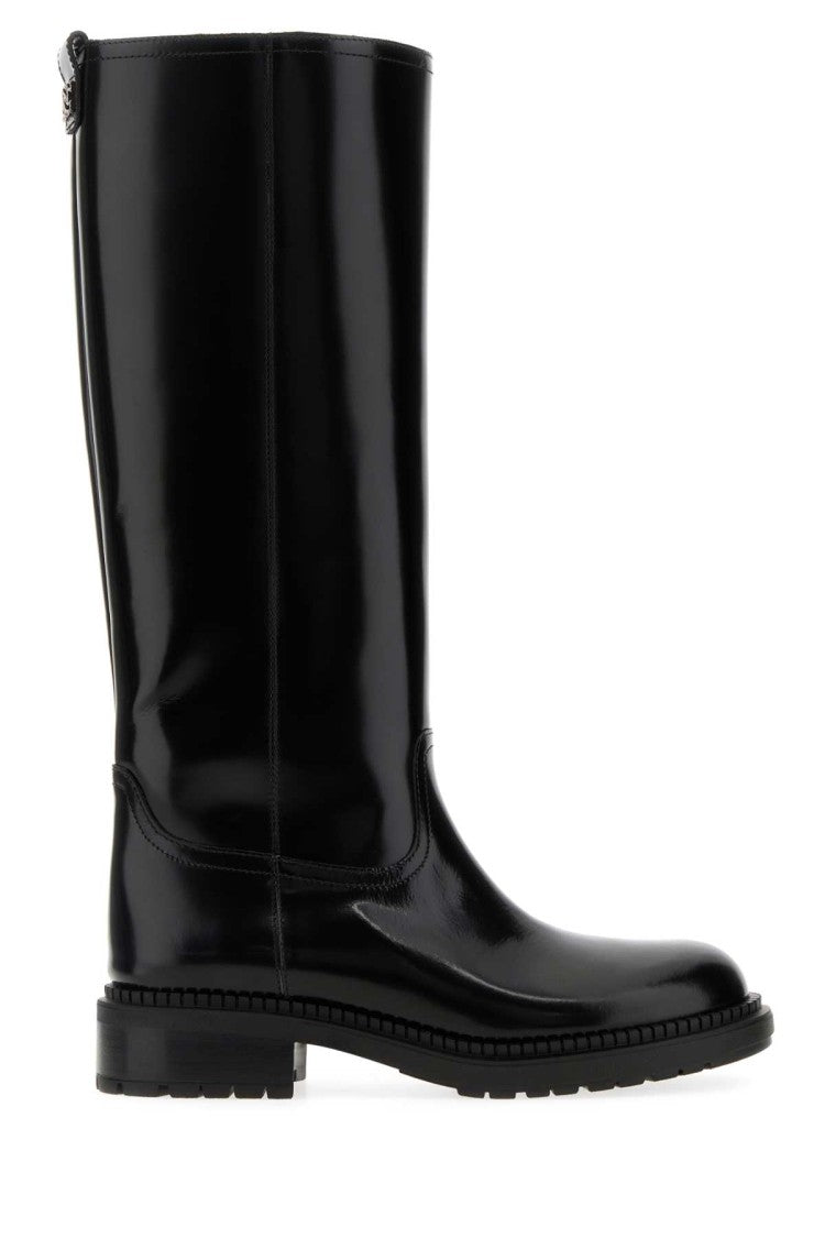 Casadei Black Leather Boots