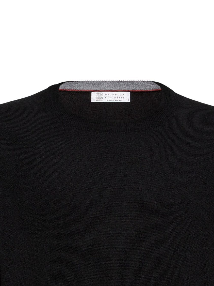 Brunello Cucinelli Round Neckline Black Sweater