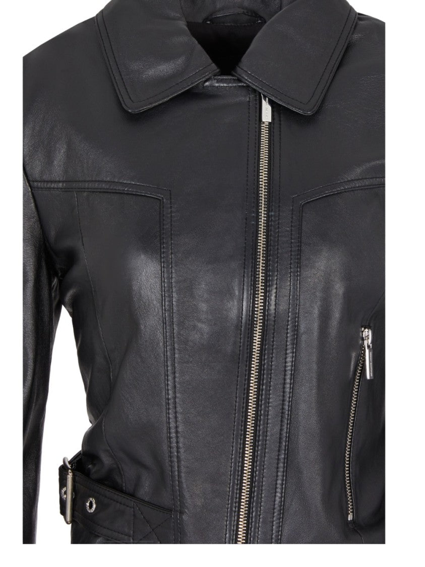 Armani Exchange Black Leather Jacket