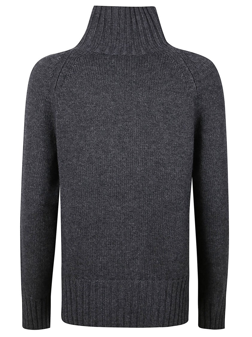 Max Mara Boxy Silhouette Turtleneck Sweater In Wool-Cashmere Blend
