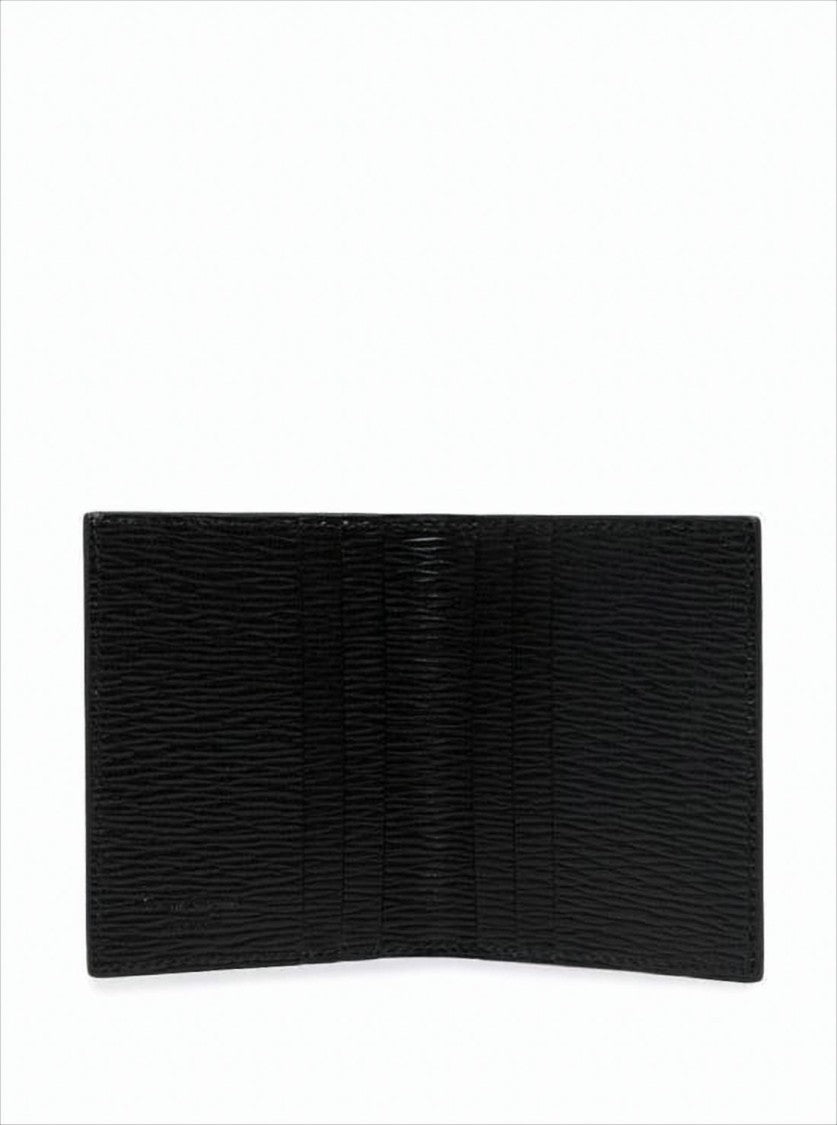 Salvatore Ferragamo Textured Calf Leather Card Wallet