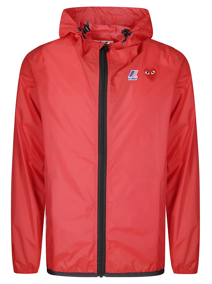 Comme Des Garçons K-Way Full Zip Jacket Red