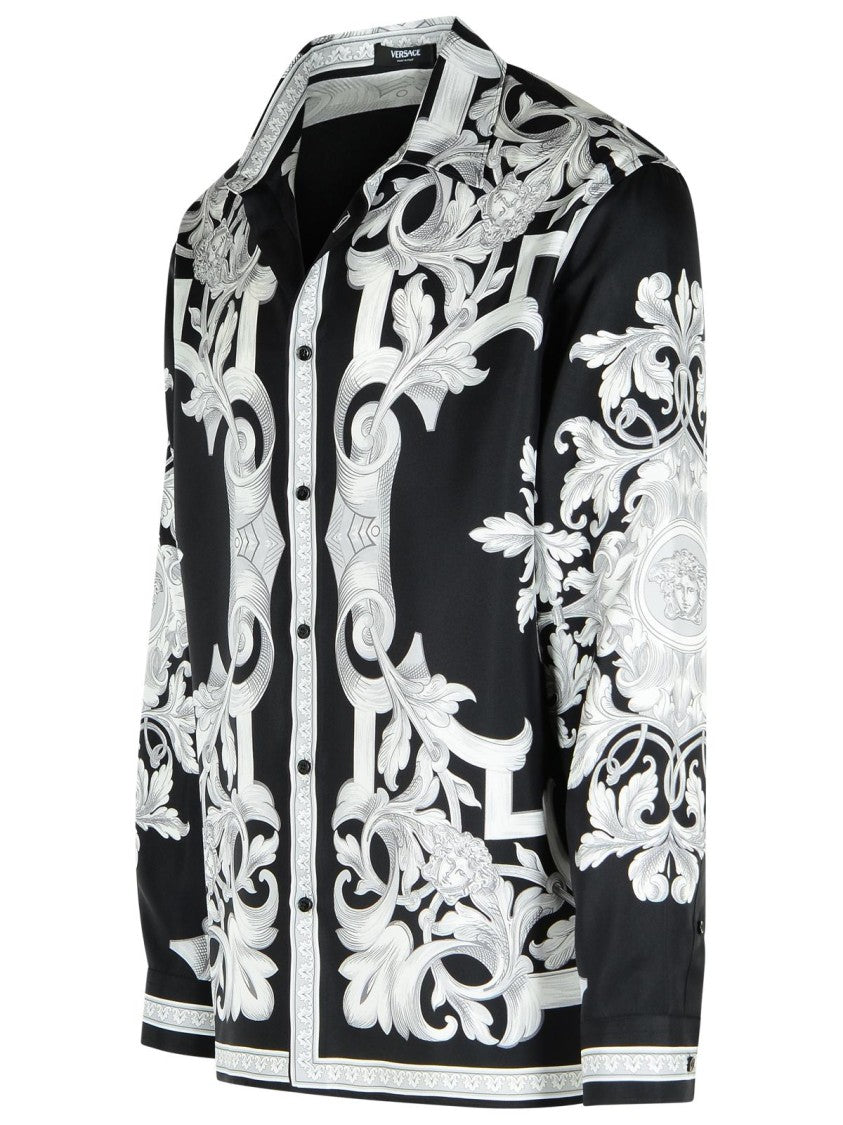 Versace Two-Tone Silk Shirt